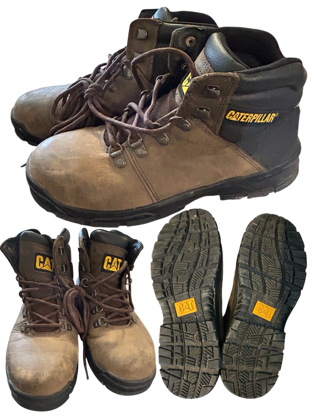 Caterpillar Brown Men's Lace-Up Work Boots